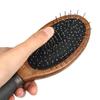 Double-Sided Pet Brush: Antique Boar Bristle & Steel Pin Comb for Dogs.