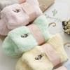 Winter Embroidery Deer Thickening Cotton Women Socks Plush Warm Funny Sleep Cute Sock