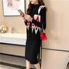 Spring and Autumn Lazy Style All-match V-neck Cardigan Sleeveless Color Matching Loose Sweater Rhombus Wear Vest Knitted Waistcoat Women