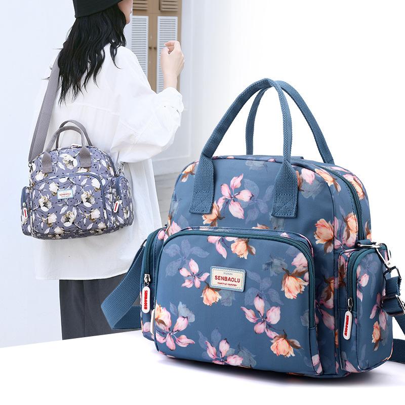 Geantă de umăr imprimată, ușoară, pentru călătorie în aer liber, geantă pentru mamă de vârstă mijlocie Geantă crossbody hidrofugă