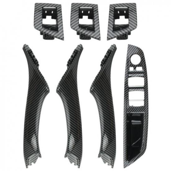 7Pcs For BMW 5 Series F10 F11 F18 520 523 Car interior Door Handle ABS Part Trim