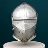 Handgefertigter 18 Gauge Stahl Italienischer Armet Helm SCA LARP Cosplay Rüstung