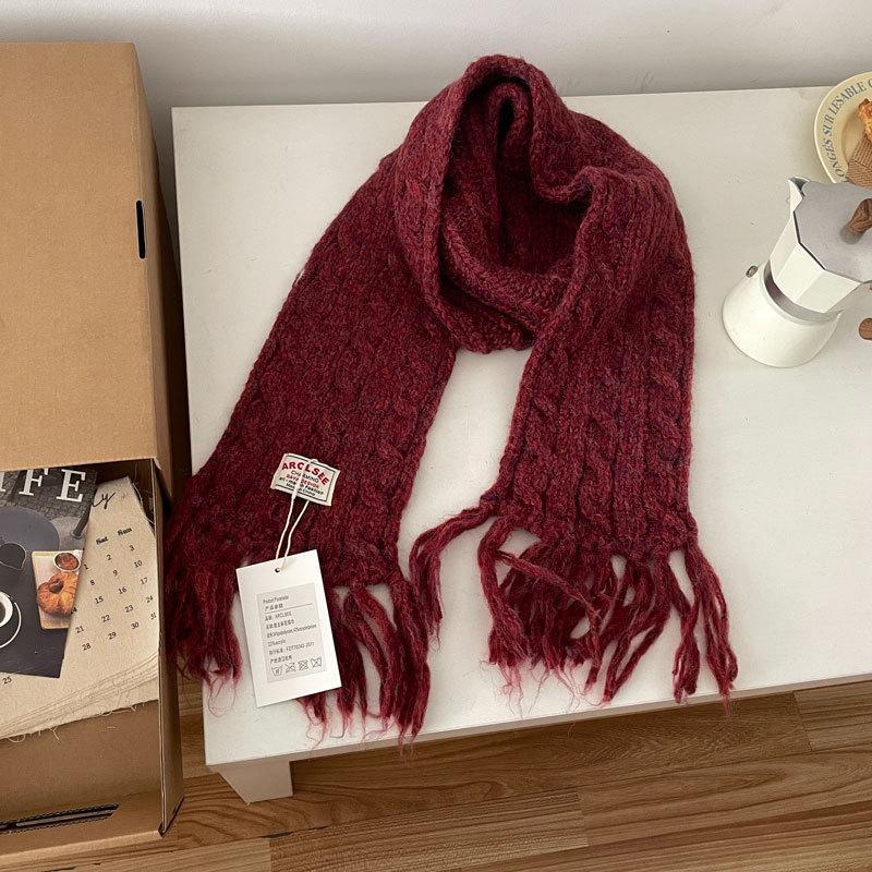 Christmas Series New Red Atmosphere Scarf Collection Women's Winter Wind Advanced Autumn and Winter Warm Scarf