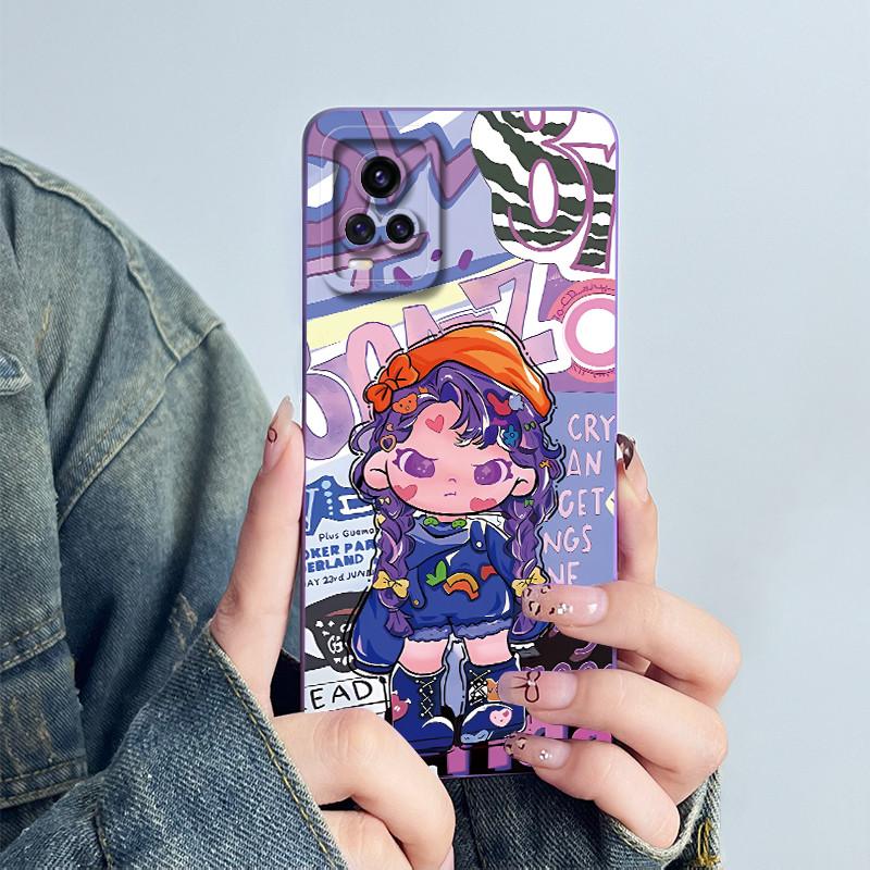 For Vivo V20 Phone Case Cute Astronaut Soft Silicone Lens Protective Back Cover for VivoV20 V2024 V2025 Coque Vivo v 20 Shells