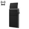 RFID-Protective Ultra-Thin Aluminum Card Holder - Anti-Skimming Metal Sleeve with Side Push Design.