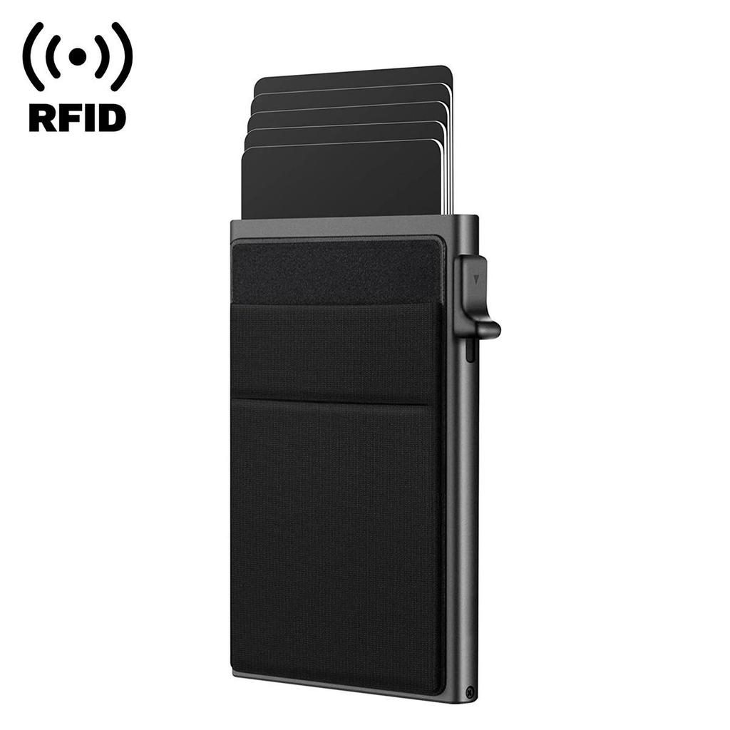 RFID-Beskyttende Ultratynn Aluminium Kortholder - Anti-Skimming Metallhylse med Side-Skyv-Design.