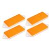 4 peças Refletores Retangulares Parafusados Plástico Melhoram Segurança Trânsito Refletores para Postes Caminhão Reboque Motocicleta Cerca