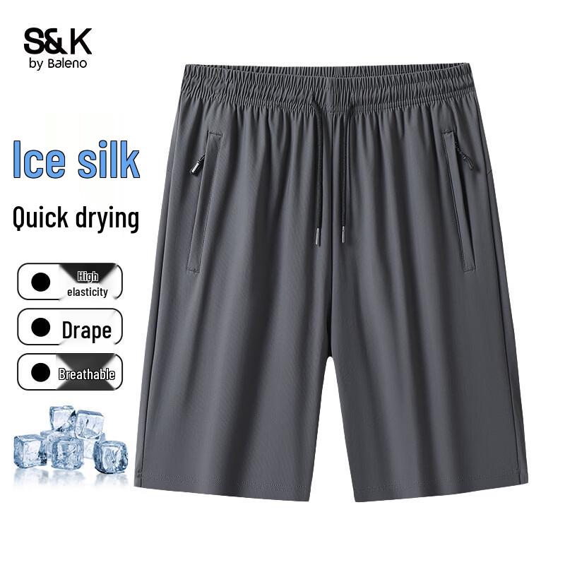 

Baleno S&K Men s Ice Silk Quick-Dry Casual Shorts 5XL