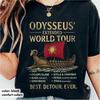 Odysseus World Tour Shirt, Ancient Greek Mythology Odyssey Tee, Retro Concert Style Homer T-Shirt, Comfort Colors Dark Academic Gift