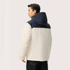 Li Ning Loose Warm Hooded Down Jacket Men Jacket Off-White AYMU681-4