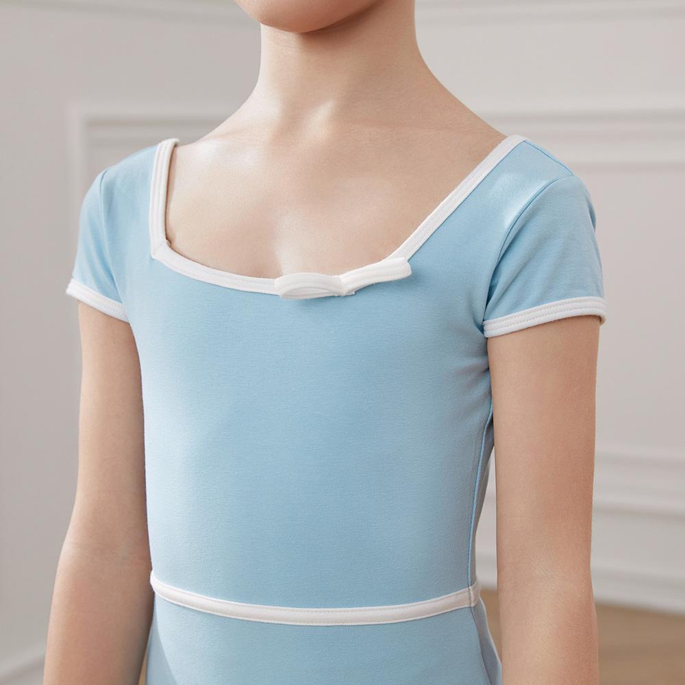 Ballet Leotards Kid Girls Short Sleeve Cotton Tulle Child Ballet Dance Clothes Dress Gymnastics Bodysuit