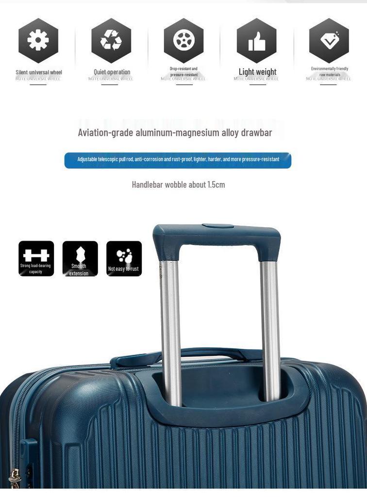 20-Inch Carry-On & 24-Inch Large Capacity Drop-Resistant Suitcase with Silent Wheels & Combination Lock