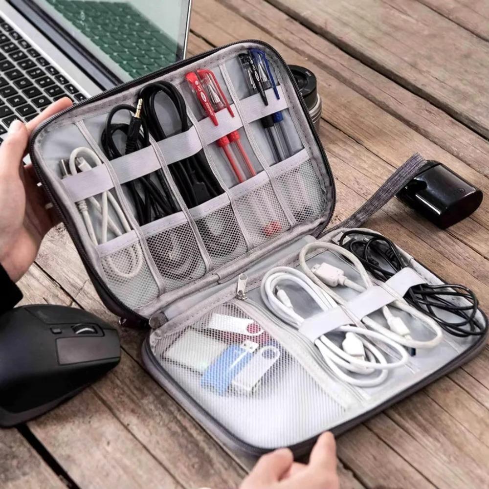 Cable Storage Bags System Kit Case USB Charger Data Cable Phone Earphone Wire Pen Power Bank Electronics Storage Bag Accessories