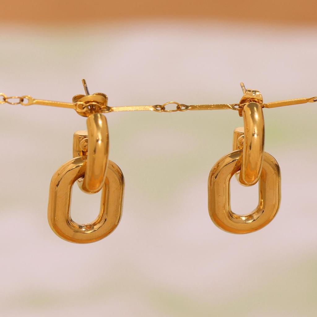 Qiong Yao High-Quality Stainless Steel U-Shaped Geometric Earrings