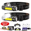 Rechargeable COB LED Headlamp Strong Magnetic Powerful Headlight Super Bright Waterproof Head Torch For Outdoor Fishing