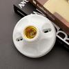 Ceiling-Mount E27 Ceramic Flat Lamp Holder with Screw Base