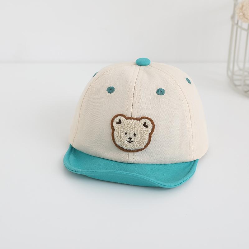 Summer Cute Cartoon Bear Baby Kids Hats Boys Girls Children Outdoor Sunshade Breathable Hats Sun Caps