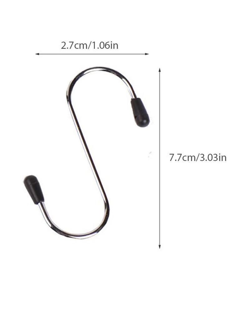 S-Shaped Hook Multifunctional 304 Stainless Steel Hook Household Kitchen Bathroom Clothes Towel Sorting Tool Storage Metal Hook