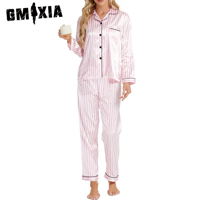 

GMXIA Women s Homewear Cardigan Long Sleeve Autumn Casual Fashion Pajama Set S