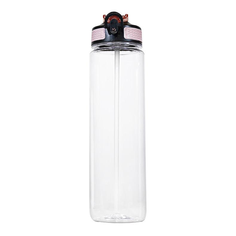 Water Bottle Simple Plastic Cup High Value Straw Water Cup, Summer Outdoor Sports Large Capacity Space Cup