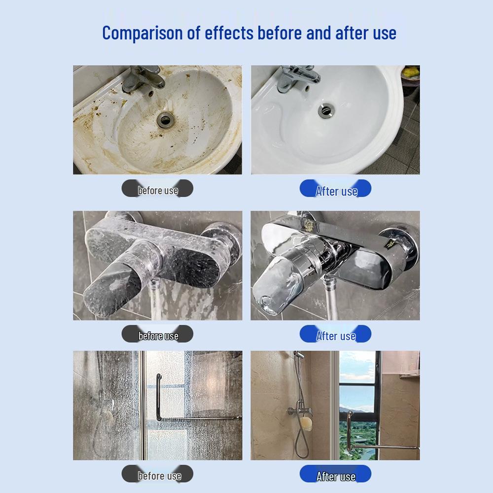 Leistungsstarker Badezimmer-Fleckenentferner für Glas, Armaturen, Toiletten und Fliesen