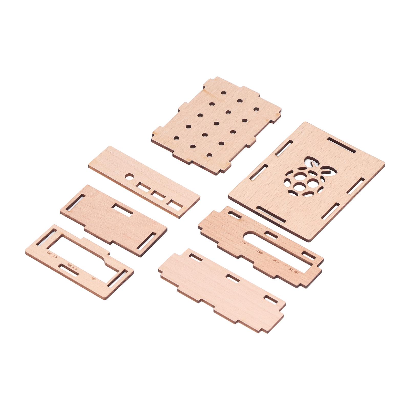 pour Raspberry Pi 4 Boîtier Hêtre Protecteur Support Portable Coque Carte Petit Moulé Refroidissement