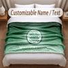 Celtic FC Printed Flannel Blanket Custom Name Text Soft Warm Throw For Bedroom Holiday Gift