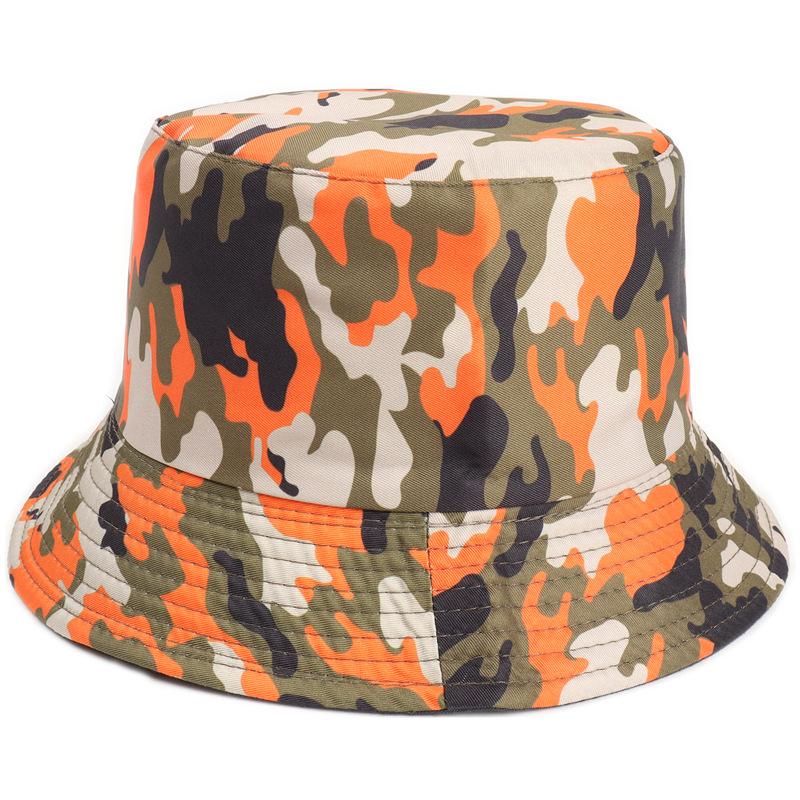 Women's Camouflage Dual-Sided Bucket Hat, Double-Sided Wearable Fisherman Cap for Outdoor Leisure and Vacation