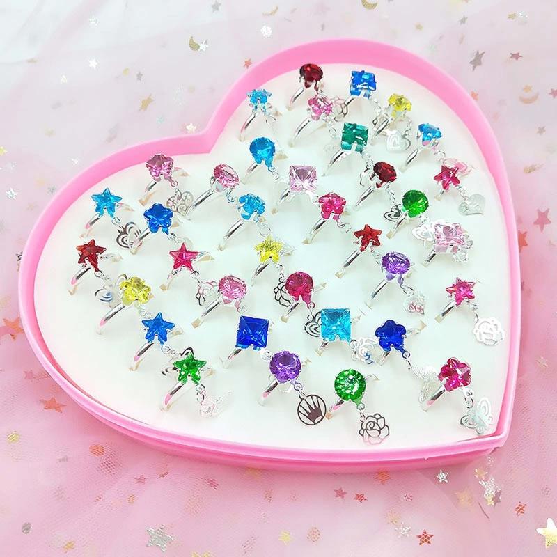 Cartoon Ringen 12/36 Stuks/Doos Kinderen Legering Vingerring Decoratie Verstelbare Knokkelring Feestartikel Actiefiguren Speelgoed