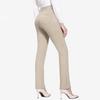 Elastische High-Waist-Schlaghose für Damen, einfarbig, leichte Freizeit Hose mit Taschen