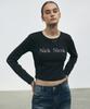 Nigaennikol Nicole Pintuck Ls Crop Top_Charcoal