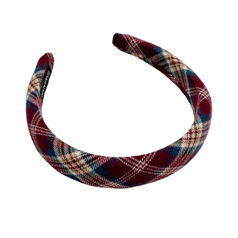 Fashion Women's Plaid Cloth Headbands with Sponge Padding for Ladies And Girls Casual Hair Hoops Accessories