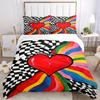 3pcs Heartbeat Bedding Set, Breathable and Soft, Suitable for All Seasons, Ideal for Home Use, Suitable for Bedroom Decor 21133