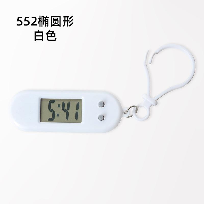 Electronic Keychain Clock Compact Mini Pocket Watch Portable Electronic Clock Digital Oval Hanging Watch For Students Daily