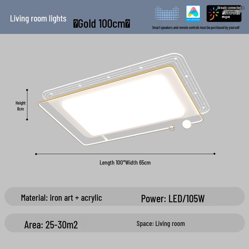 Modern Simple Whole House Lighting Package: Luxury Designer-Recommended Smart Ceiling Light for Living Room