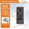 Domácí výfukový ventilátor do okna bez vrtání, Výsuvný výfukový ventilátor do skleněného okna, Silná tichá regulace rychlosti