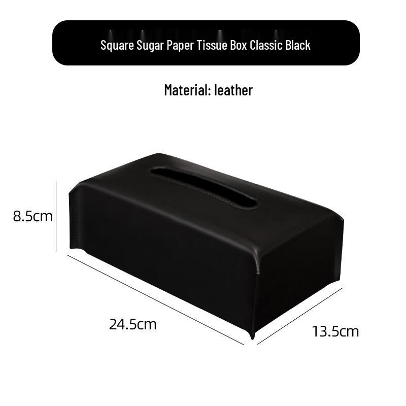 Miling Square Leather Desktop Tissue Box