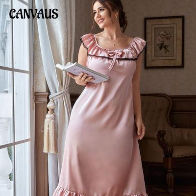 Plus Size Women's Summer Sexy Loose Casual Home Wear Thin Home Dress Pajamas