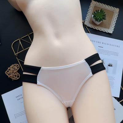 Lenjerie de corp sexy de mărime mare Chiloți de damă cu talie joasă Curea subțire din mătase de gheață Slip confortabil pentru femei