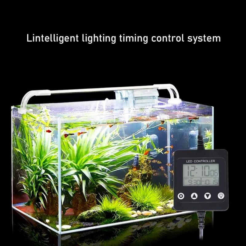 Einfache Bedienung LED Aquarienlicht Dimmer Simuliert natürliches Sonnenlicht mit einstellbarer Helligkeitseinstellung Fördert das Pflanzenwachstum
