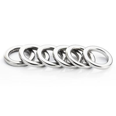 Atibin Stainless Steel Welded Swivel Snap Lure Assist Rings for and Stream 50 Pieces Fishing, Jigging, Fishing, 125kg,