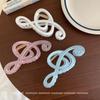Elegant Music Note Matte Hair Clip for Women