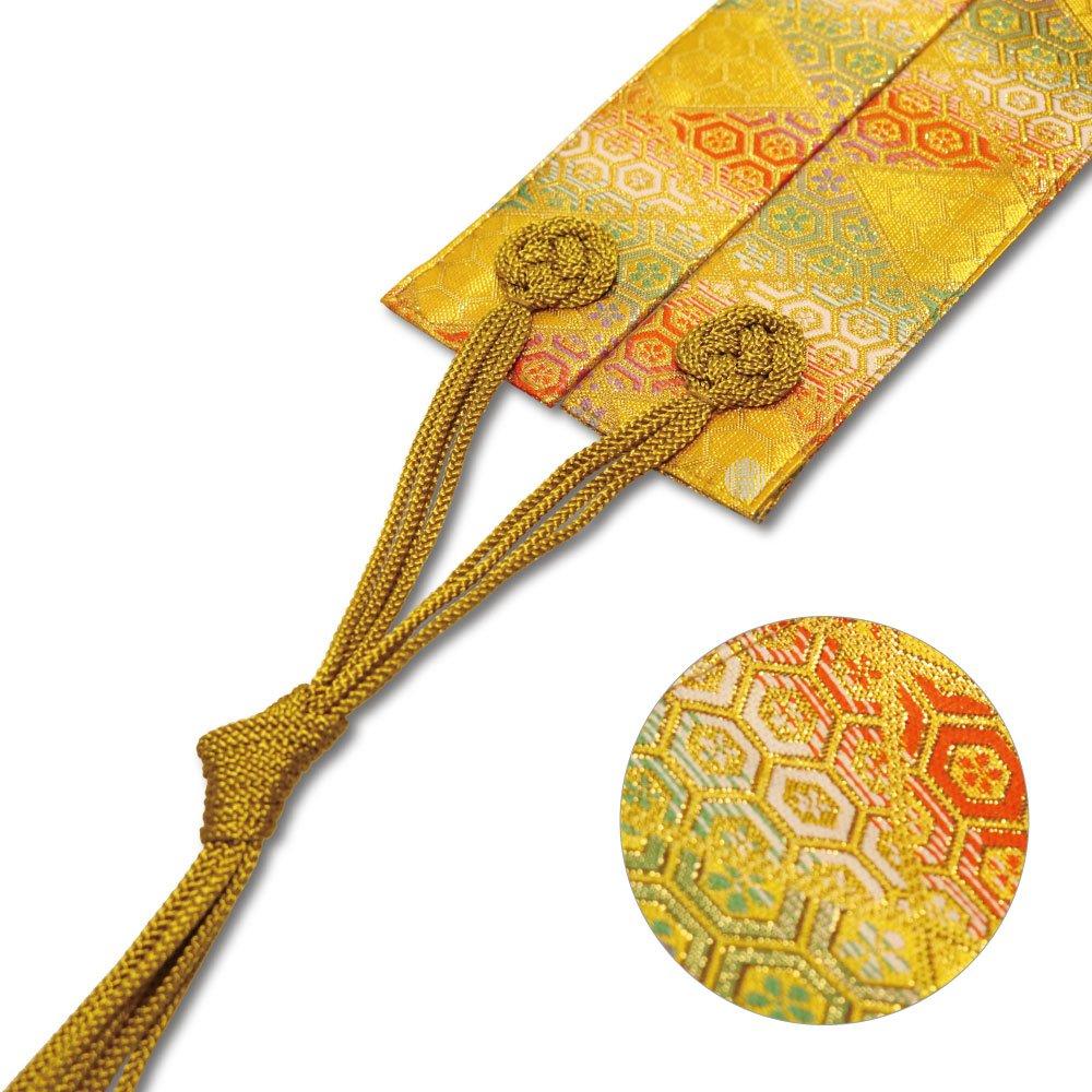 Ring-shaped Robe (wagesa) Made of Gold Brocade (tortoiseshell Pattern (yellow))