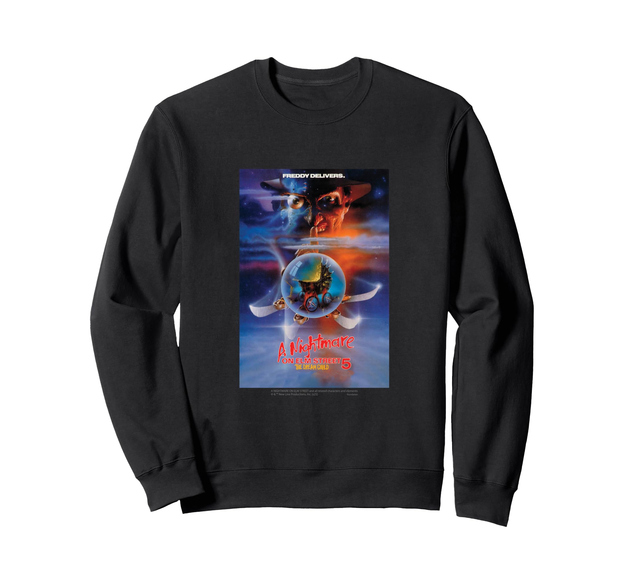 A Nightmare on Elm Street 5 / Freddy Krueger / Horror Movie / Poster Sweatshirt