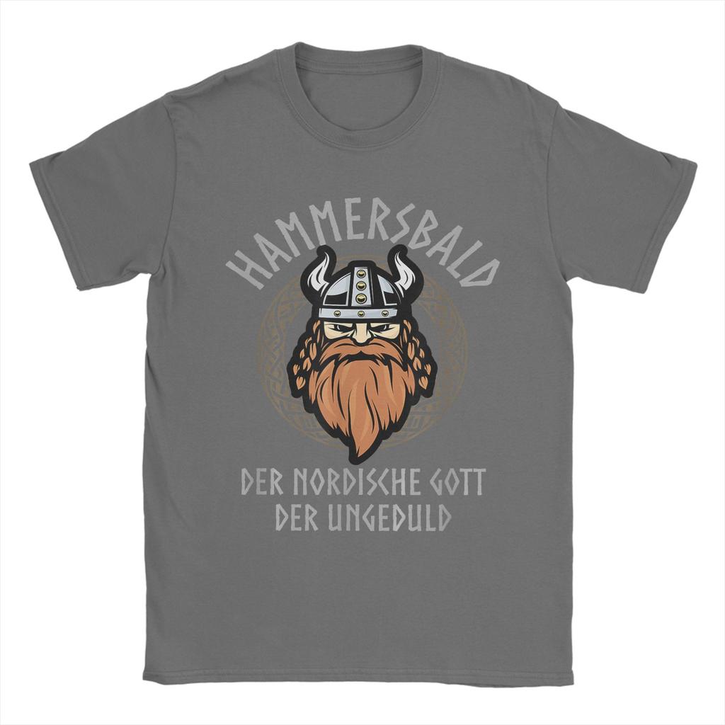 Hammersbald Viking God of Impatience T Shirt Men Cotton Vintage TShirts Crew Neck Tees Short Sleeve Tops Graphic Printed