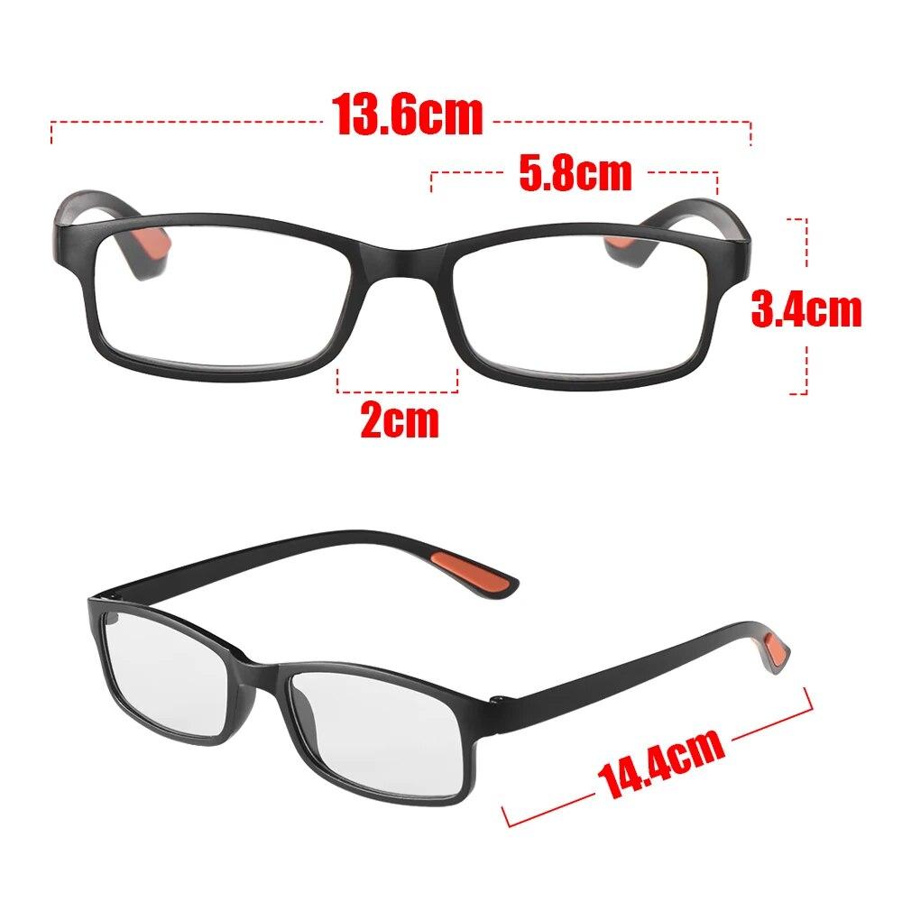 Ultraleichte Lesebrille Flexible Brille Vergrößerungsgläser +1.00~+4.0 Dioptrien Sehpflege Ältere Brille Augenbekleidungszubehör