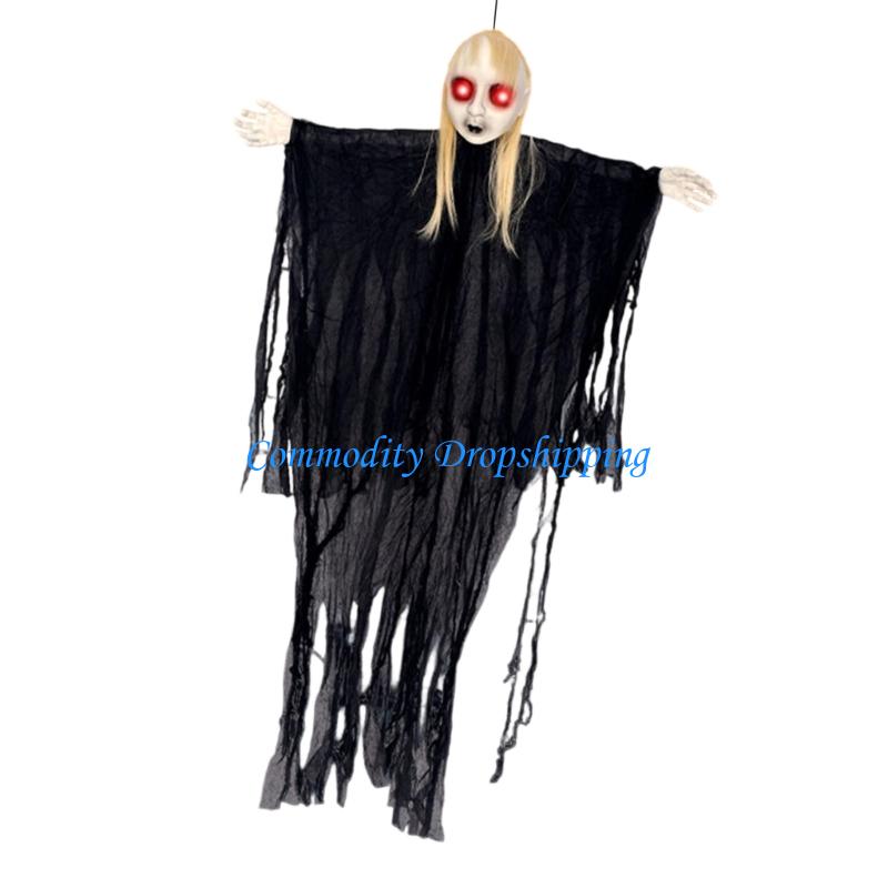 Y5JC Scary Skeleton Voice Decoration with Glowing Eye Activated Skeleton Sound Activated Skeleton For Indoor Decoration