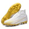Large Size 45 46 47 Football Shoes, Men's High-top AG Spikes Artificial Grass Competition Training Shoes Men