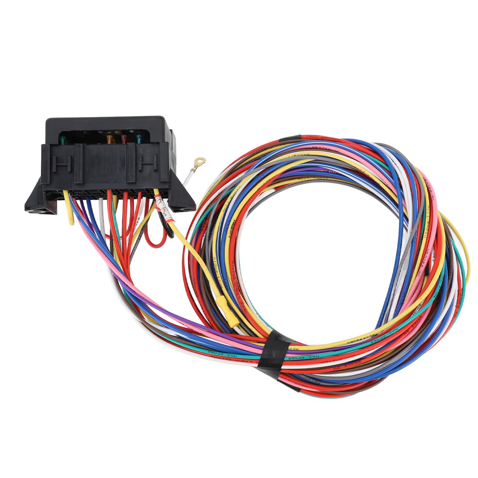 

12 комплект жгутов проводов цепи термостойкая панель предохранителей нагреватель реле жгут проводов для Rat Rods