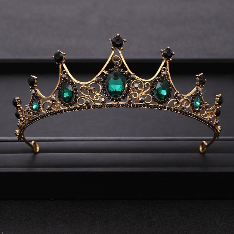 Coroană de Nuntă Bijuterii de Păr Accesorii de Păr de Mireasă Femei Coroană Baroc Strassuri Cristal Tiare Mireasă Regină Coroane de Petrecere Cadou
